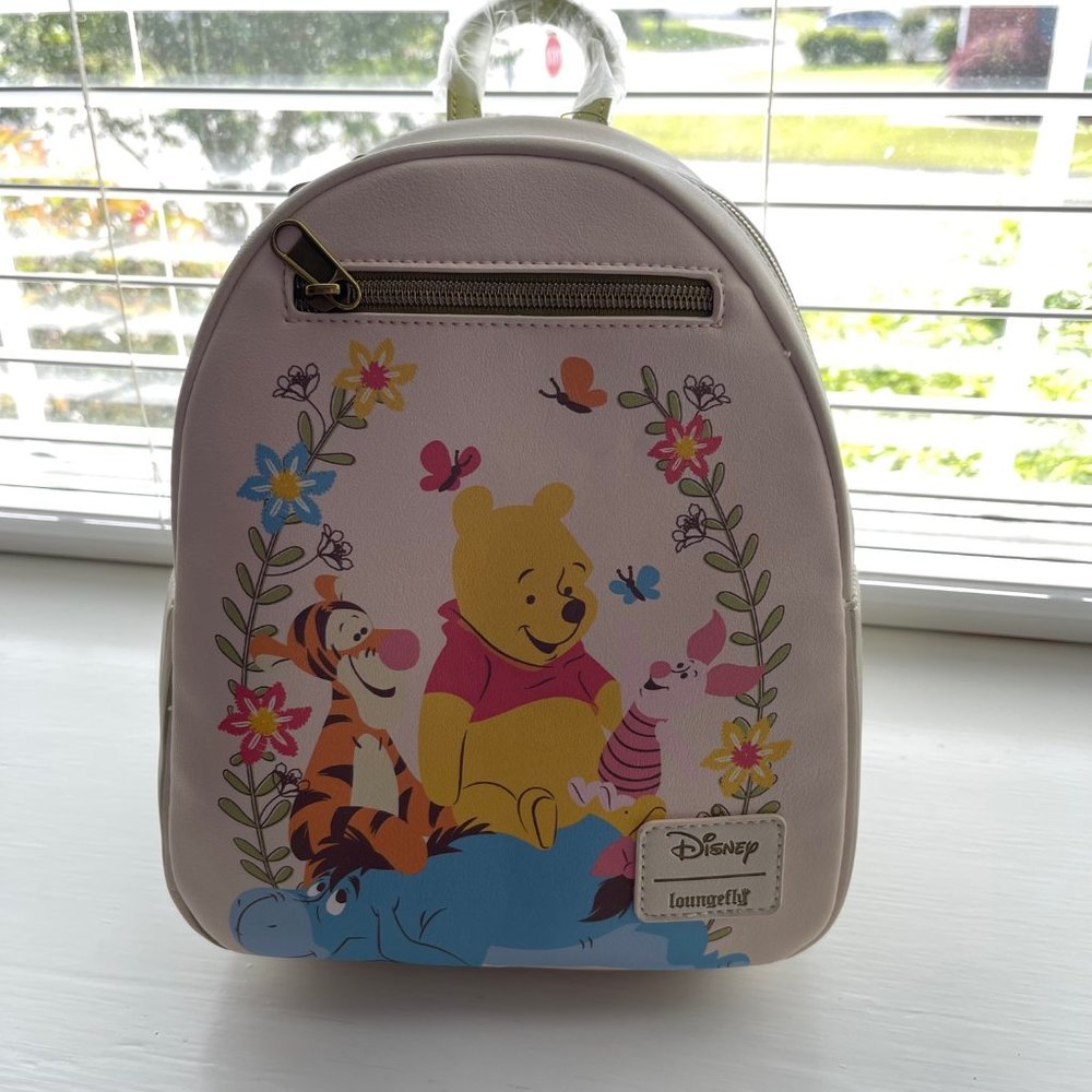 Loungefly Winnie the Pooh Tigger Eeyore Piglet Flowers Mini Backpack